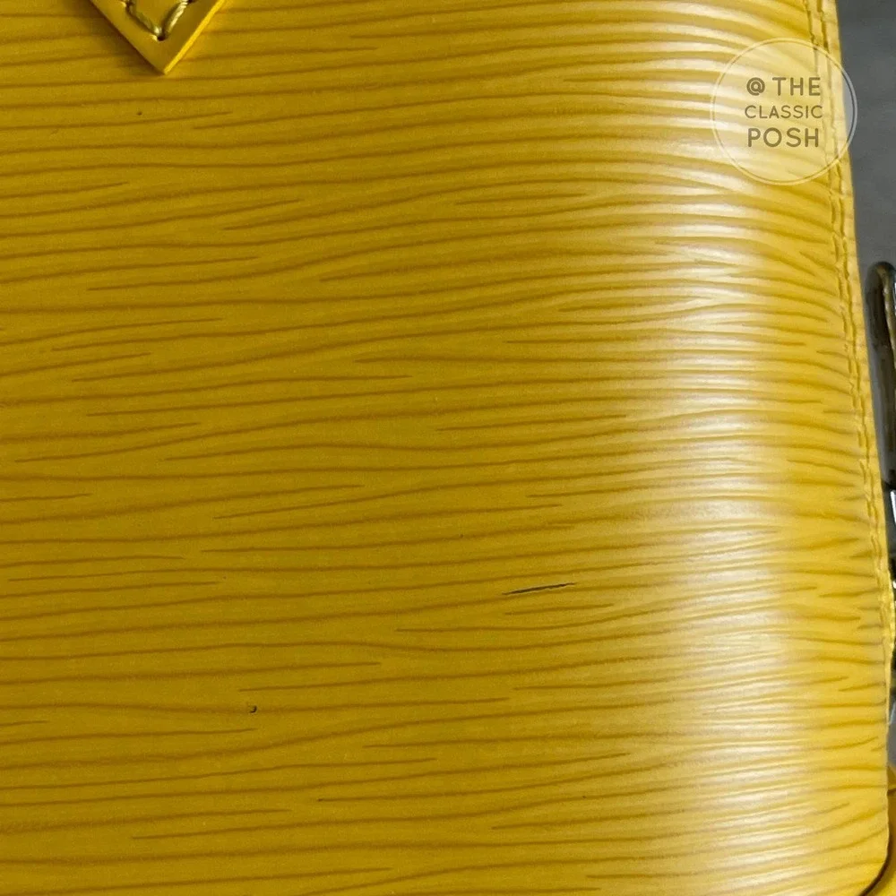 ❌SOLD❌Louis Vuitton BB Alma EPI Citron Yellow Leather Crossbody Bag - Picture 7 of 15